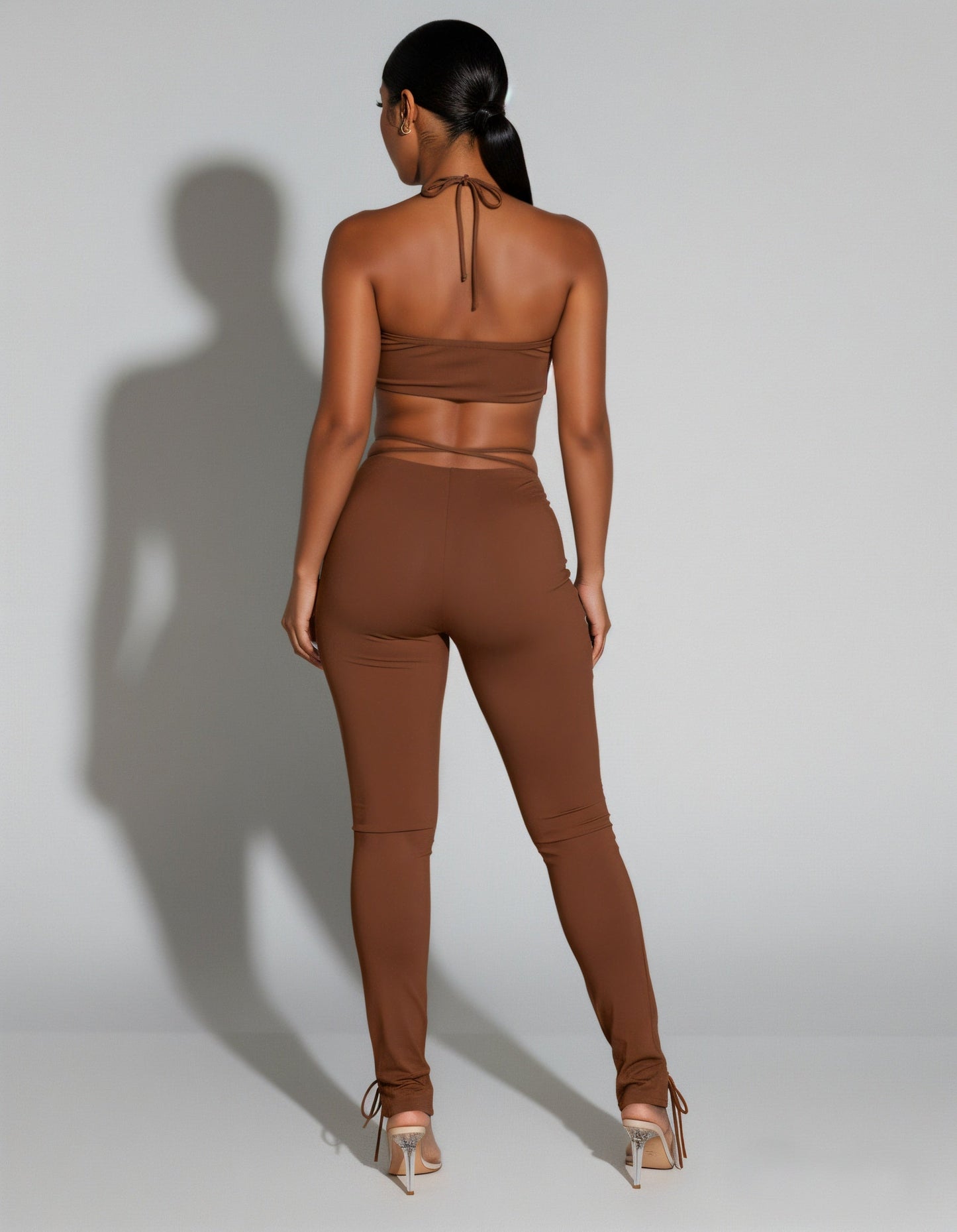 SORELA Crop Top & Lace-up Pants Set
